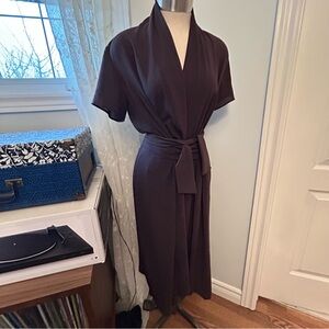 MaxMara Brown-Grey Wrap Dress